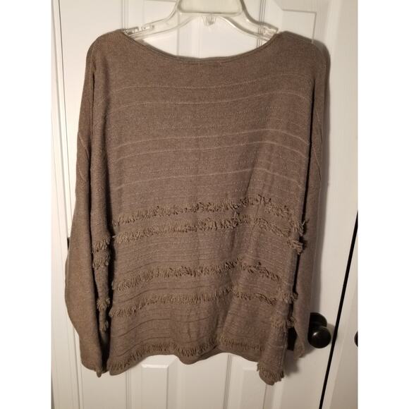 J. JILL Brown Textured Sweater XL Tall Brown Long Sleeve Round Neck Wool Blend - Picture 6 of 7